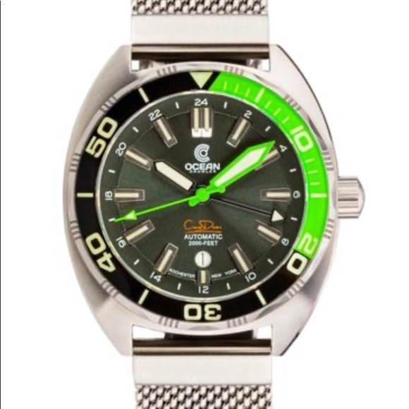 Ocean Crawler Diver GMT Watch Sapphire Crystal 44m - Picture 7 of 9